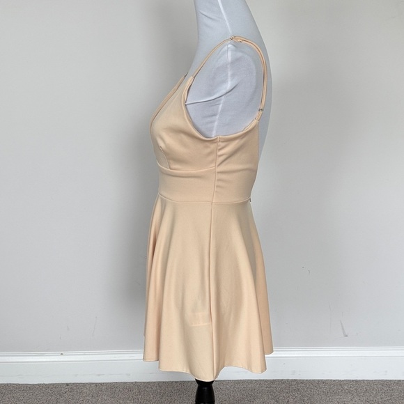 SHEIN Beige Spaghetti Strap Mini Dress Sz SM - Picture 4 of 6